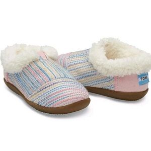Toms Infant Toddler Slip On Faux Shearling Booties Shoes Slippers